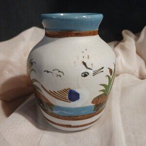 Tonala signed pottery vase